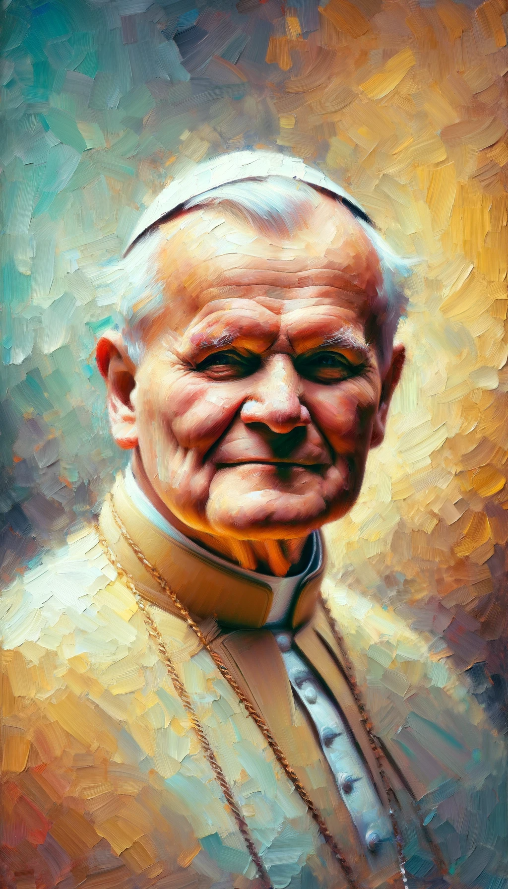 Pope Saint John Paul II (2023) - Public Domain Catholic Painting