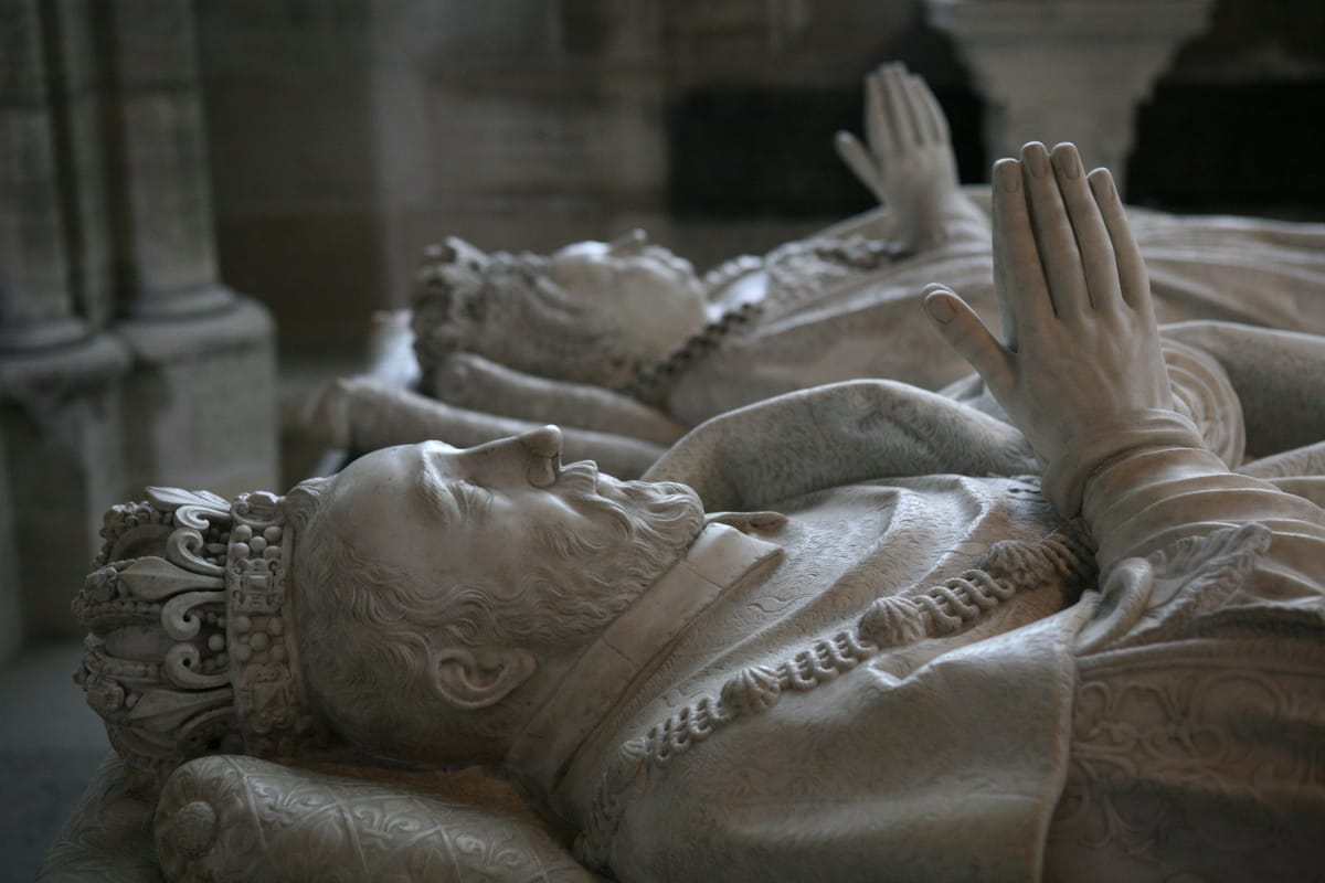 Tombs of Henry II of France and his wife Catherine de' Medici (Photo 2010 by Germain Pilon) - Catholic Stock Photo