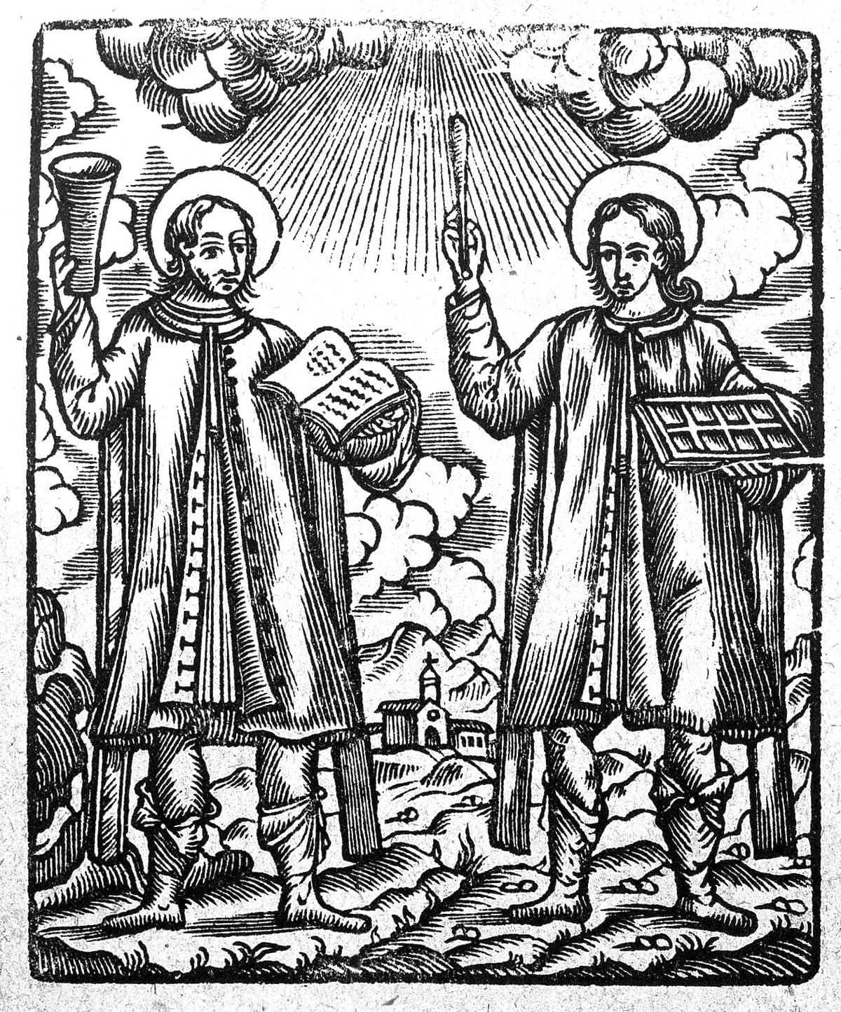 Saints Damian & Cosmas - Catholic Coloring Page