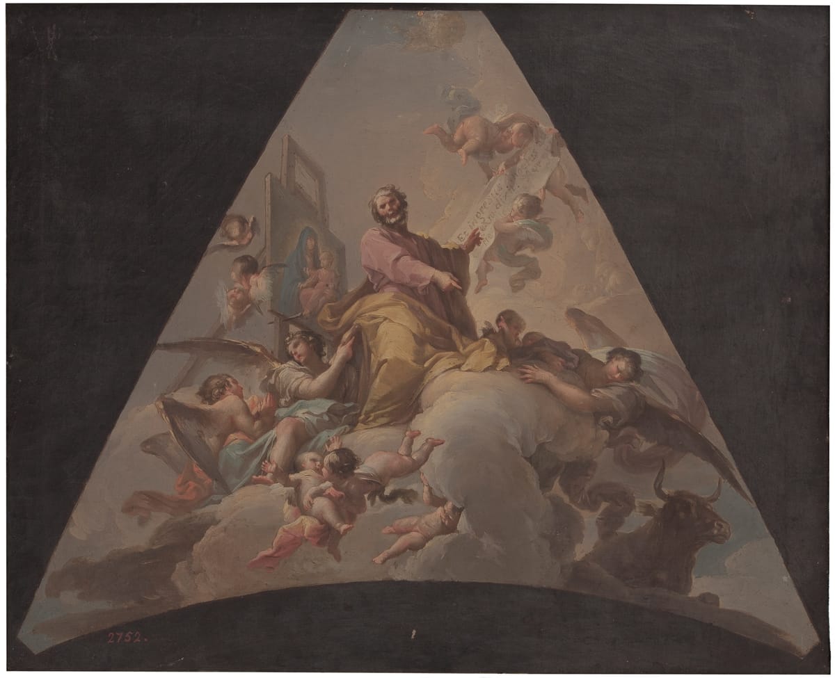 Saint Luke (1778) by Bayeu, Francisco - Public Domain Catholic Painting