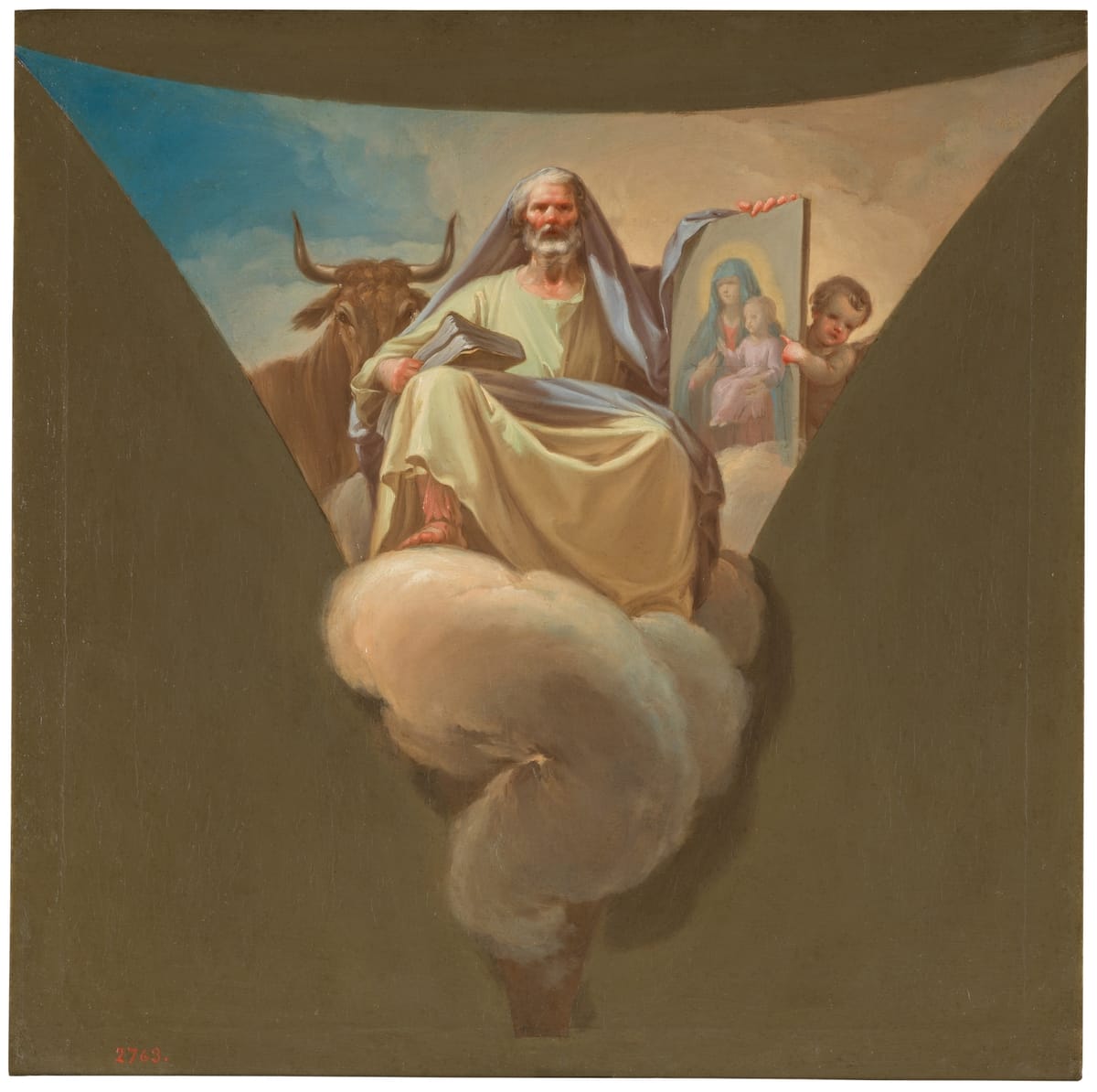 Saint Luke (1771) by Bayeu, Francisco - Public Domain Catholic Painting