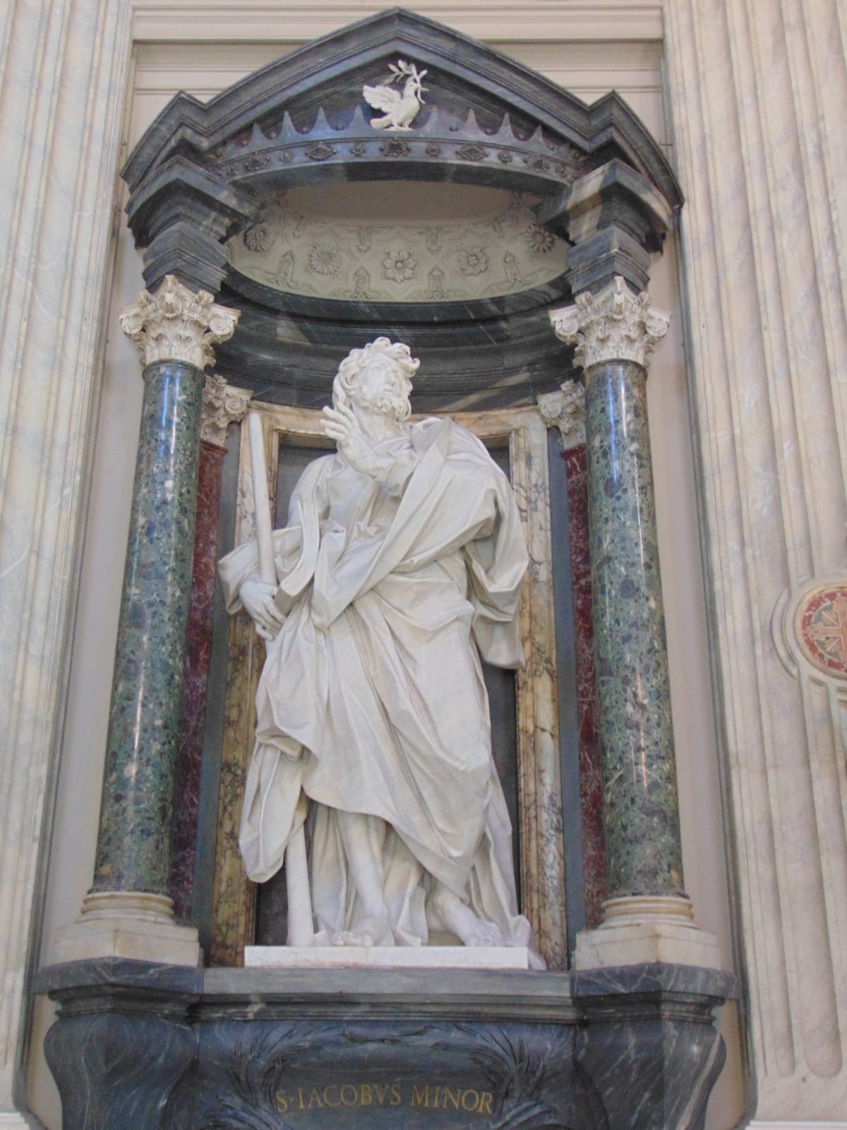 St James the Less Statue in the Archbasilica of Saint John Lateran (photo 2019 by Nicholas Gemini) - Catholic Stock Photo