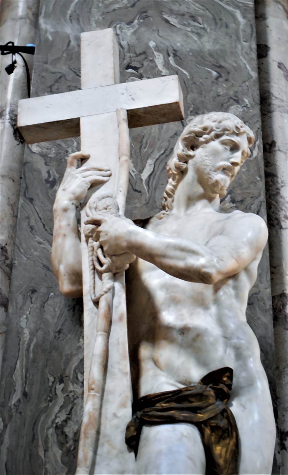 "The Redeemer" Statue (1519-1521) by Michelangelo (Santa Maria sopra Minerva Church in Rome, 2017) Photo by Carlo Raso - Catholic Stock Photo