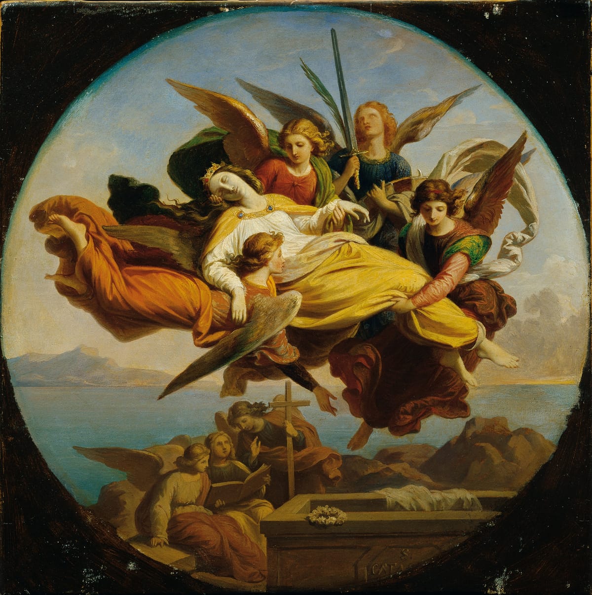 Die Heilige Katharina (1850) by Karl von Blaas (Austrian) - Public Domain Catholic Painting