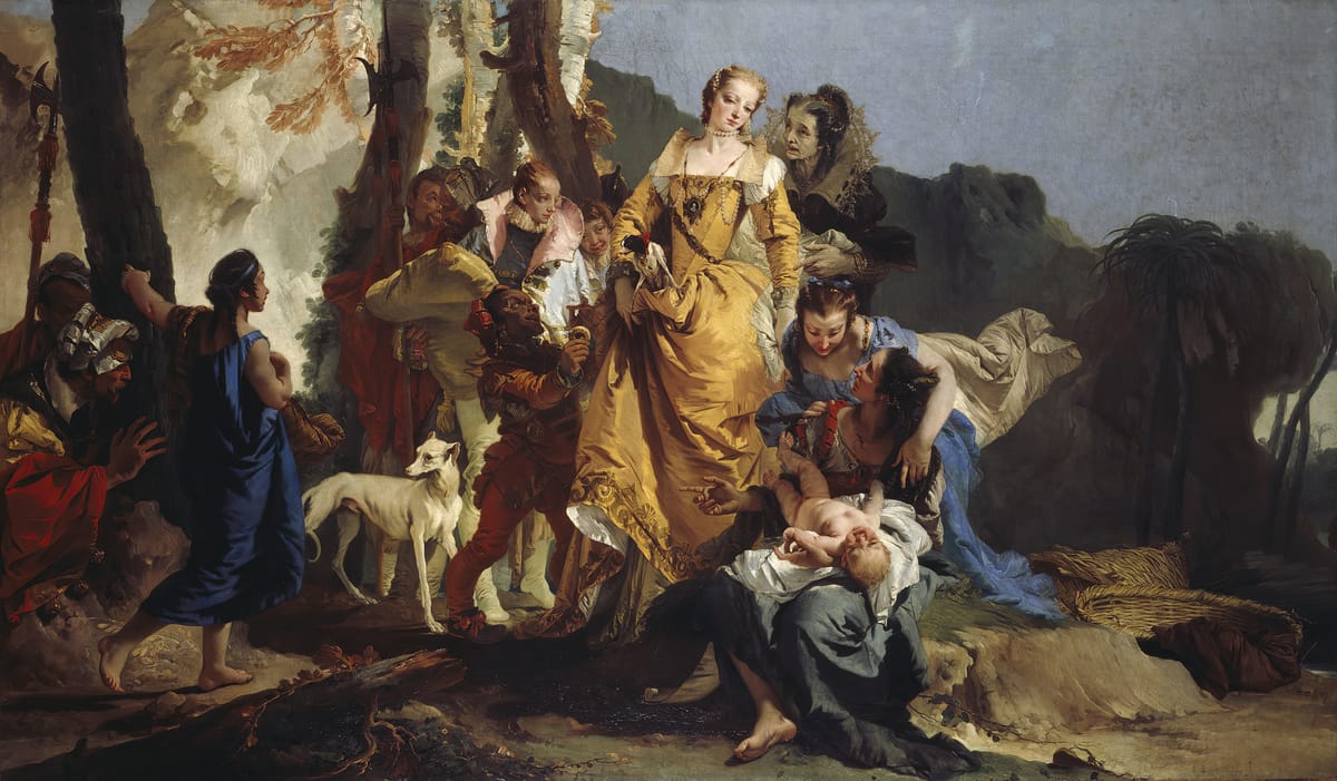 The Finding Of Moses (1696-1770) by Giovanni Battista Tiepolo - Public Domain Bible Painting