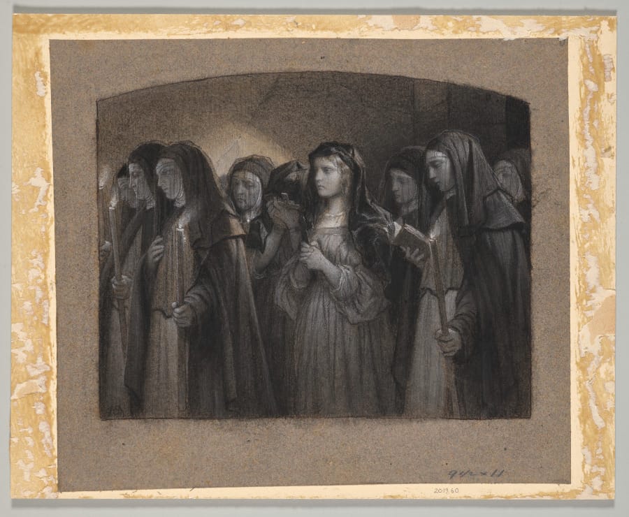 Nuns (mid-1800s, France) - Public Domain Catholic Painting