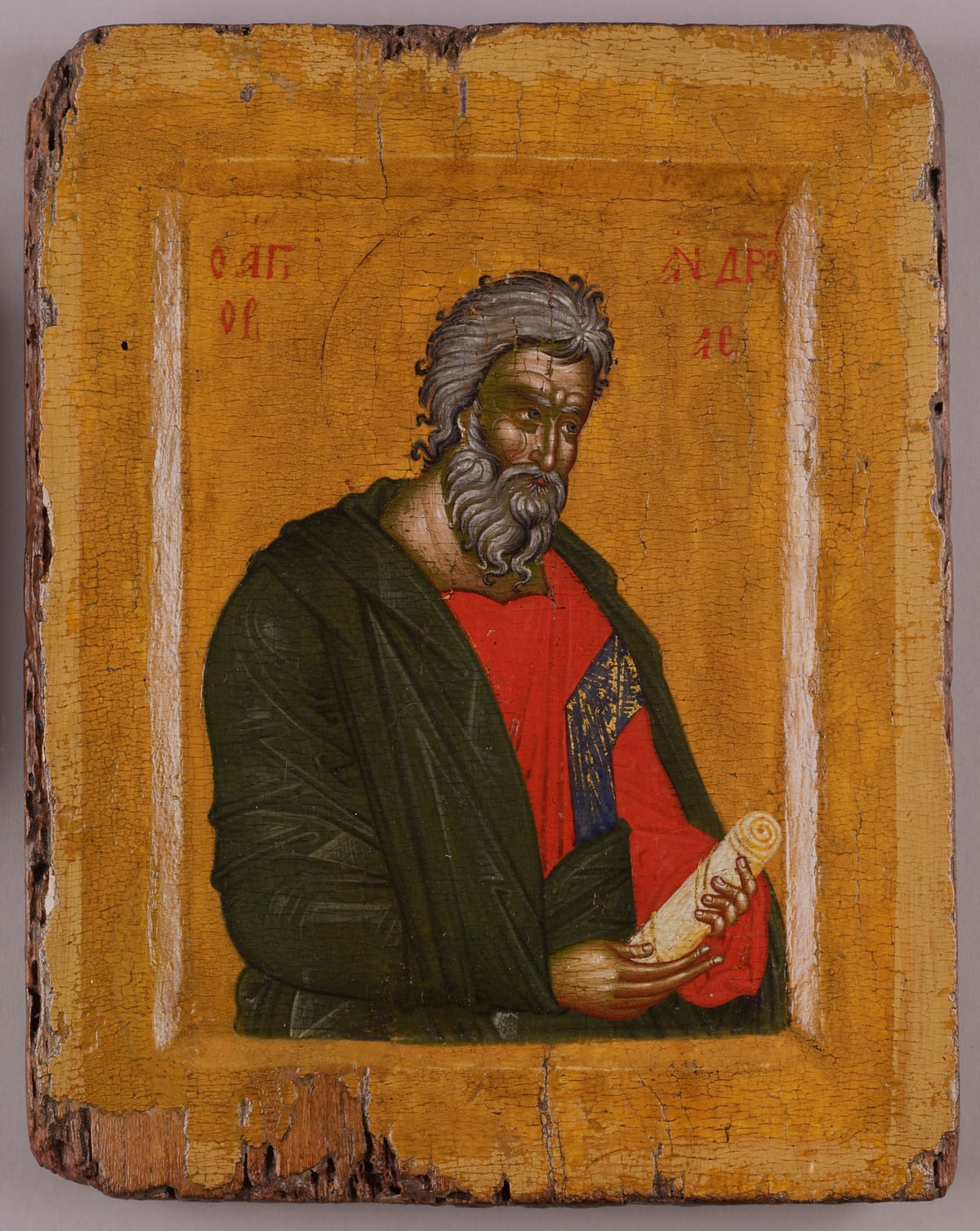 Saint Andrew (Greek, 14th century) - Public Domain Byzantine Painting