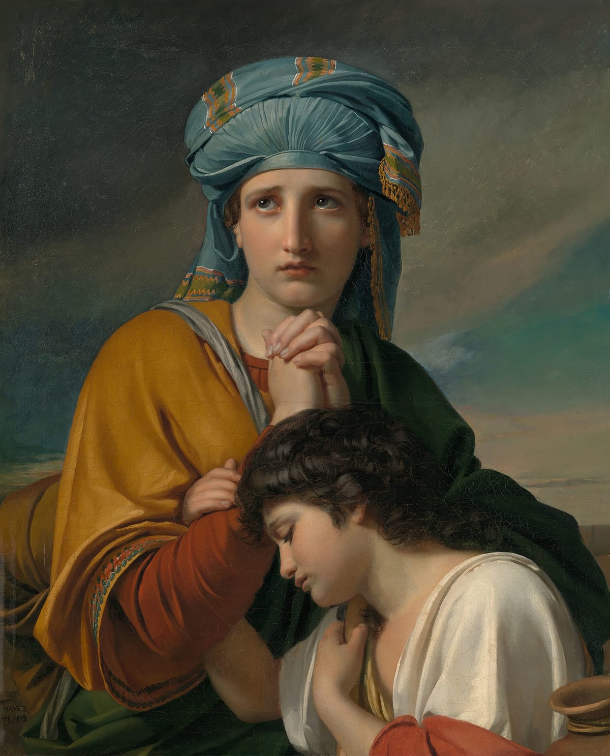 Hagar in the Wilderness (1819) François-Joseph Navez - Public Domain Catholic Painting