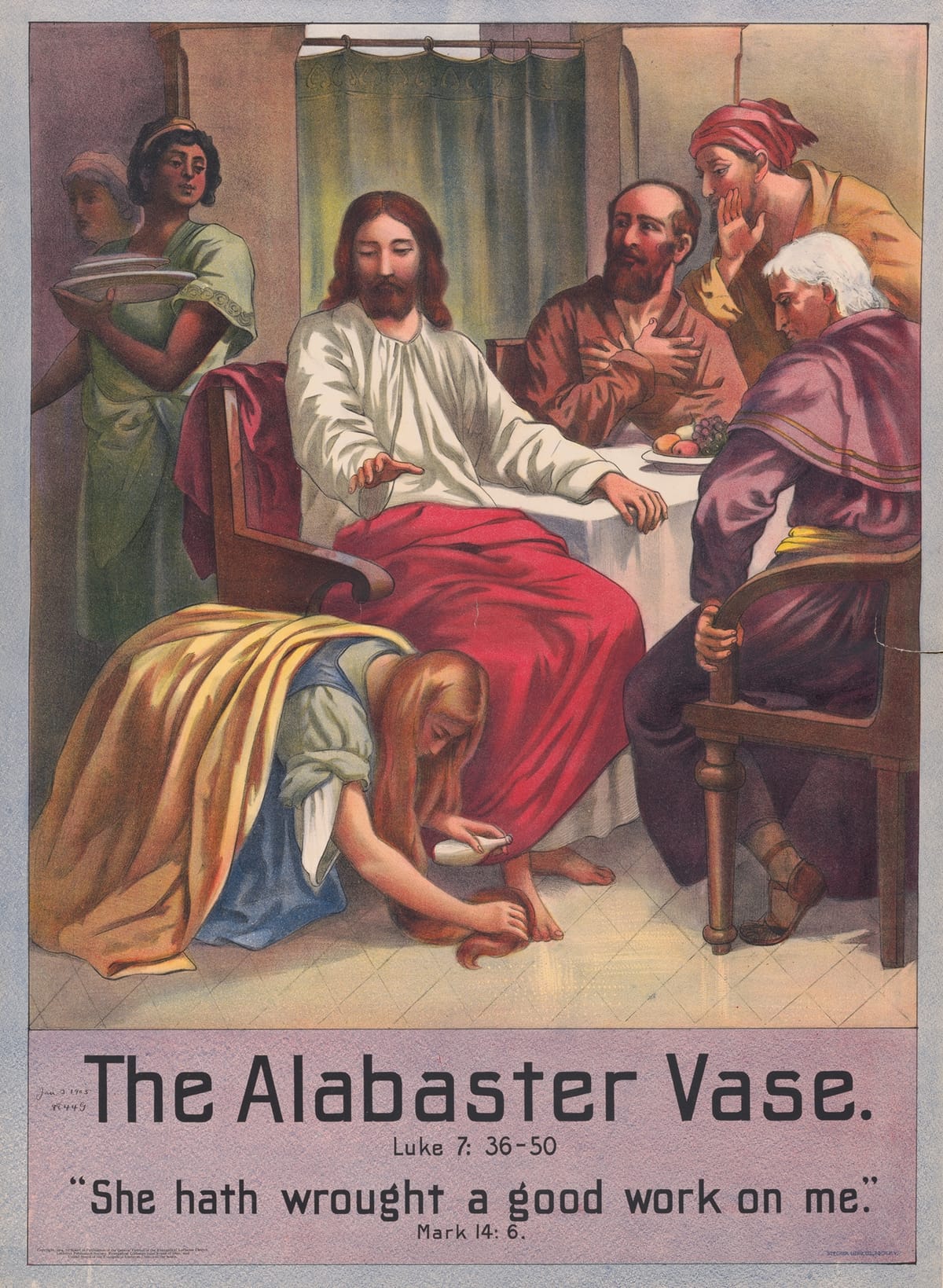 The Alabaster Vase (1905) by Stecher Litho. Co (American) - Public Domain Catholic Painting