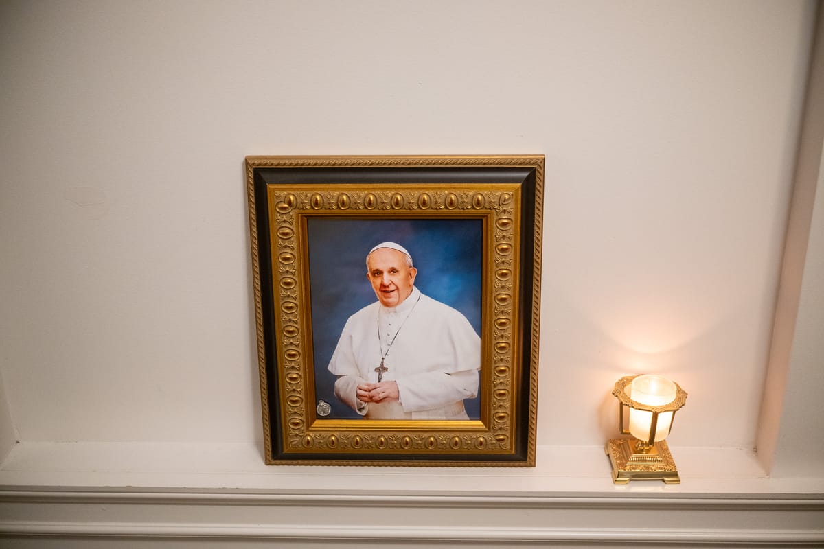 Prayer Station for Pope Francis (2025) by Shalone Cason - Public Domain Catholic Stock Photo