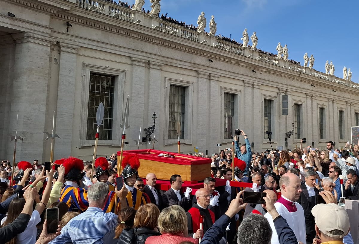 Procession of the body of Pope Francis in the Vatican (2025) - Public Domain Catholic Stock Photo