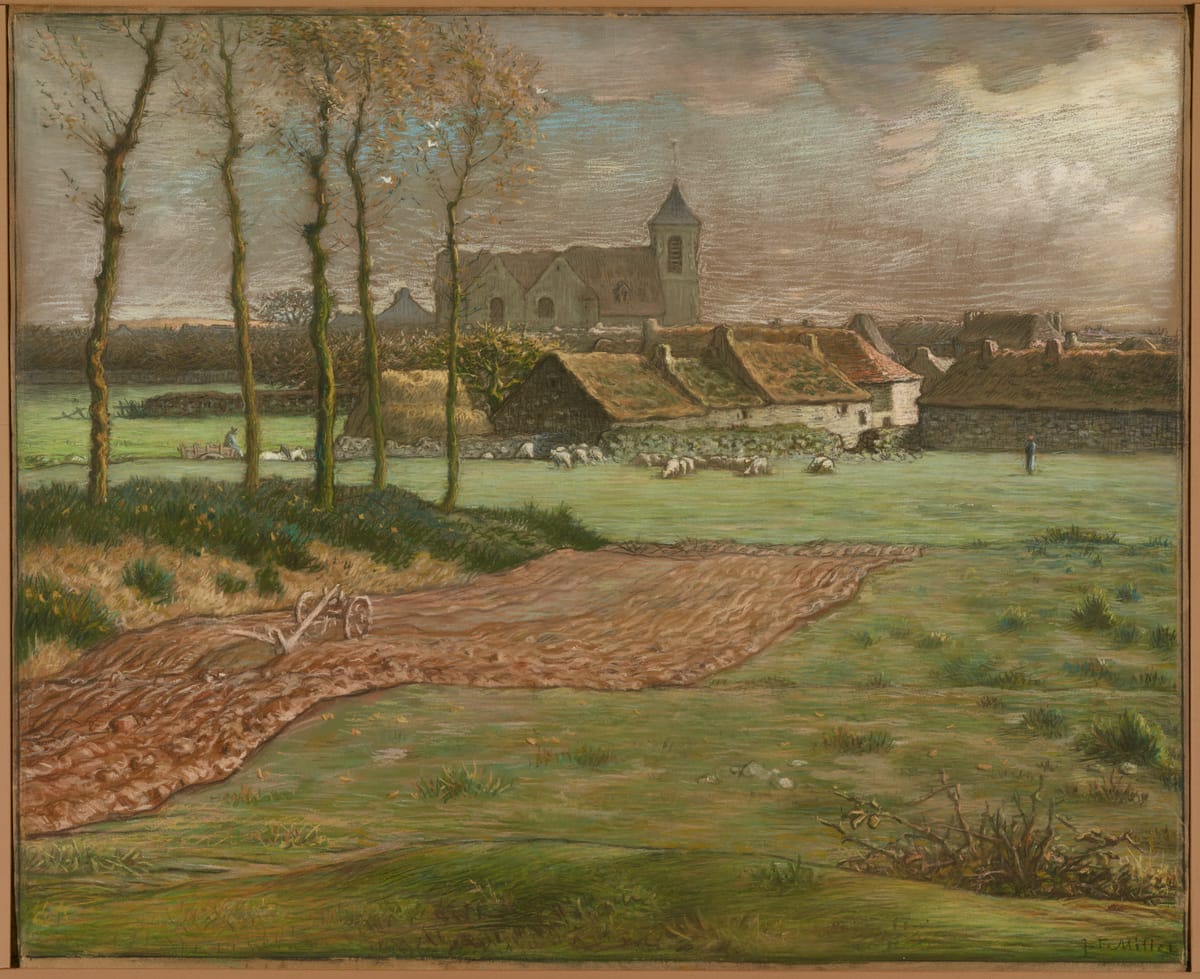 The Church at Chailly, 1868–69 by Jean-François Millet - Public Domain Catholic Painting