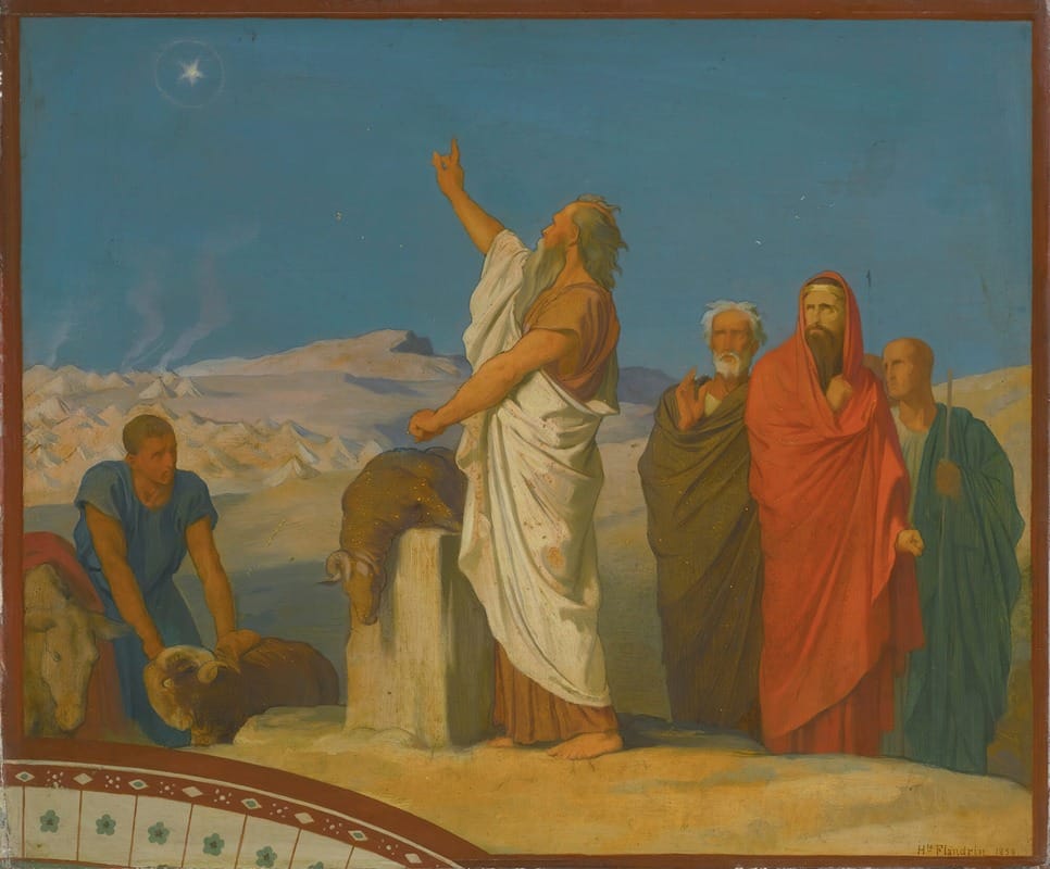 Balaam Prophesies That a Star Will Rise From the Midst of Israel (1858) by Jean-Hippolyte Flandrin - Public Domain Catholic Painting