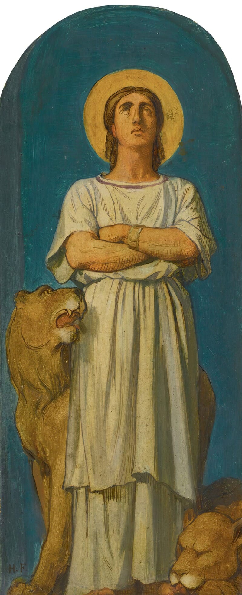 Daniel (1858) by Jean-Hippolyte Flandrin - Public Domain Catholic Painting