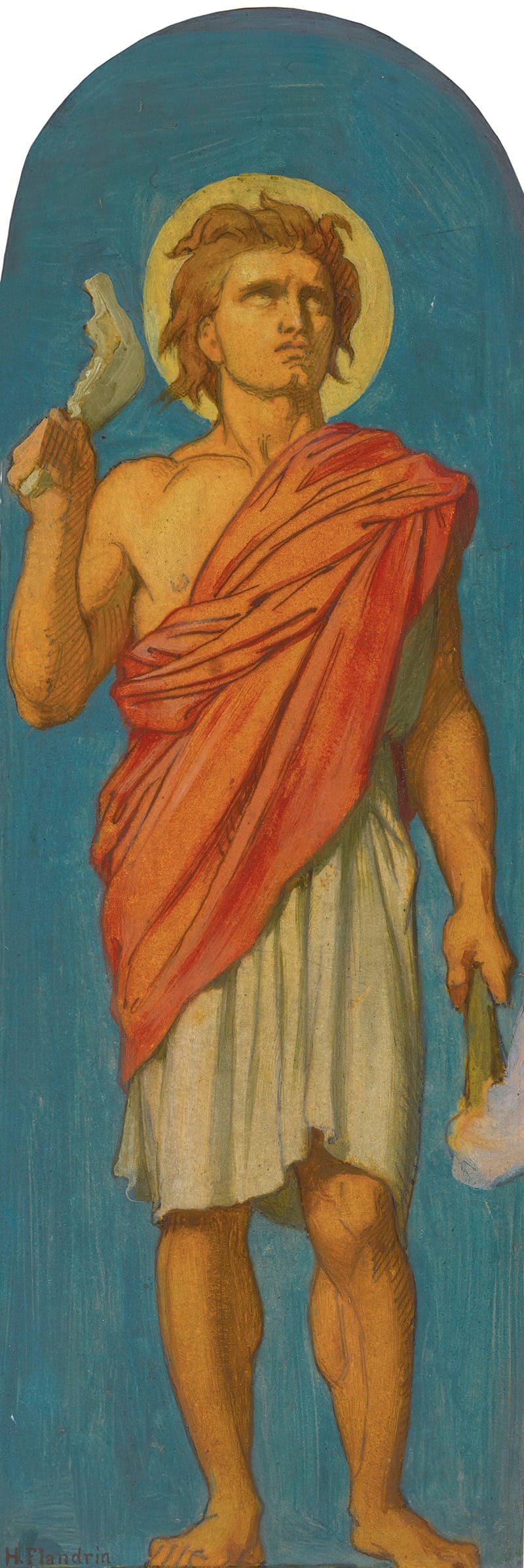 Samson (1858) by Jean-Hippolyte Flandrin - Public Domain Catholic Painting