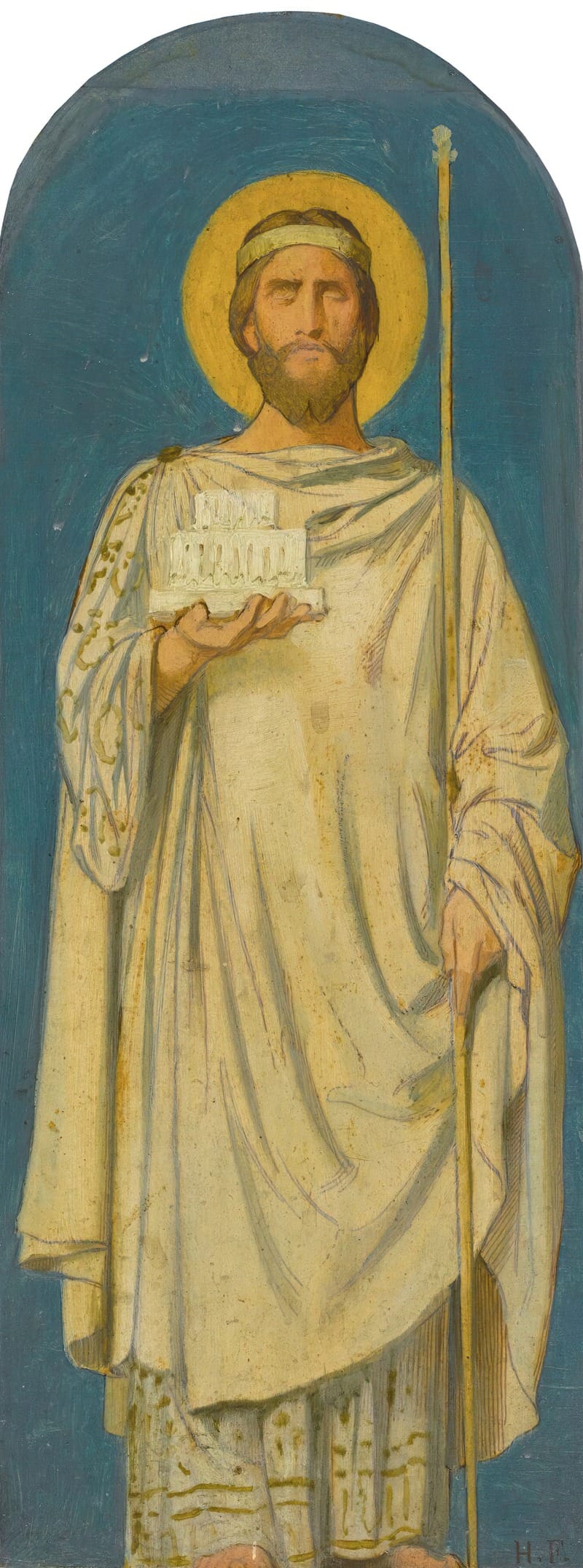 Solomon, 1858 by Jean-Hippolyte Flandrin (French) - Public Domain Catholic Painting