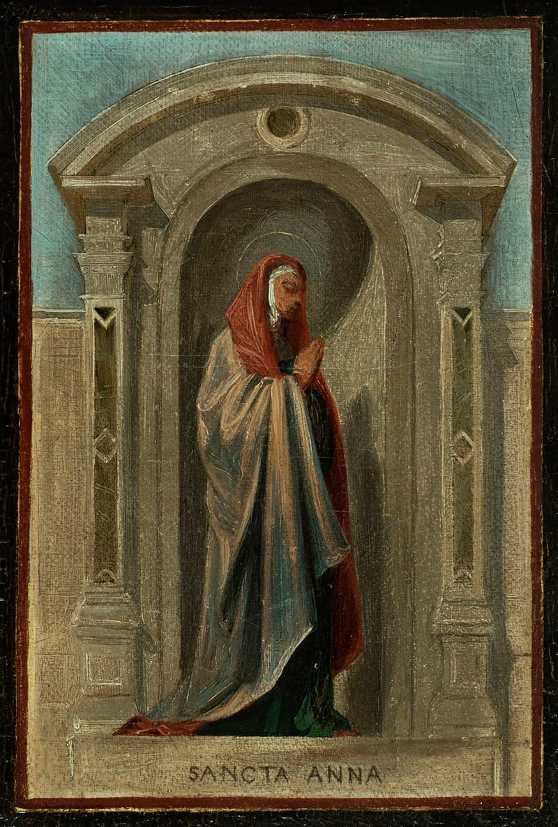 Sainte Anne (1840) by Nicolas Auguste Hesse - Public Domain Catholic Painting