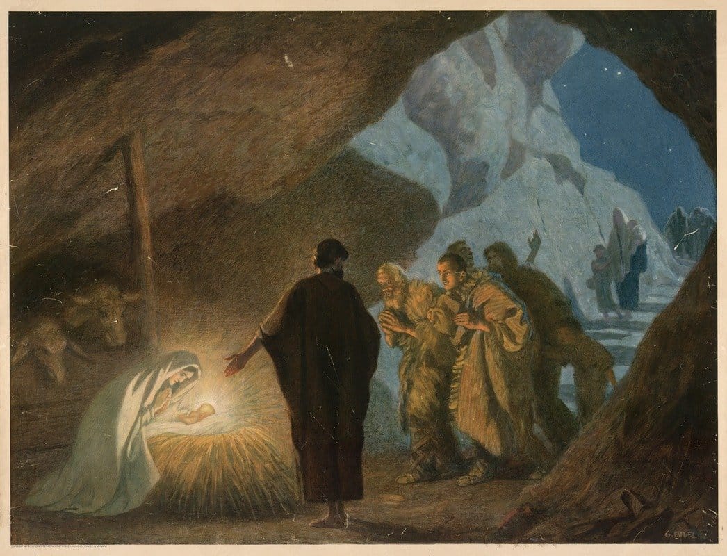 Birth in Bethlehem (1937) by Gebhard Fugel - Public Domain Catholic Painting