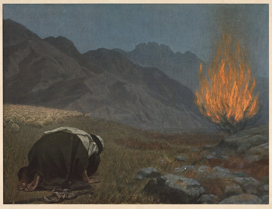 The Burning Thorn Bush (1932) by Gebhard Fugel - Public Domain Catholic Painting