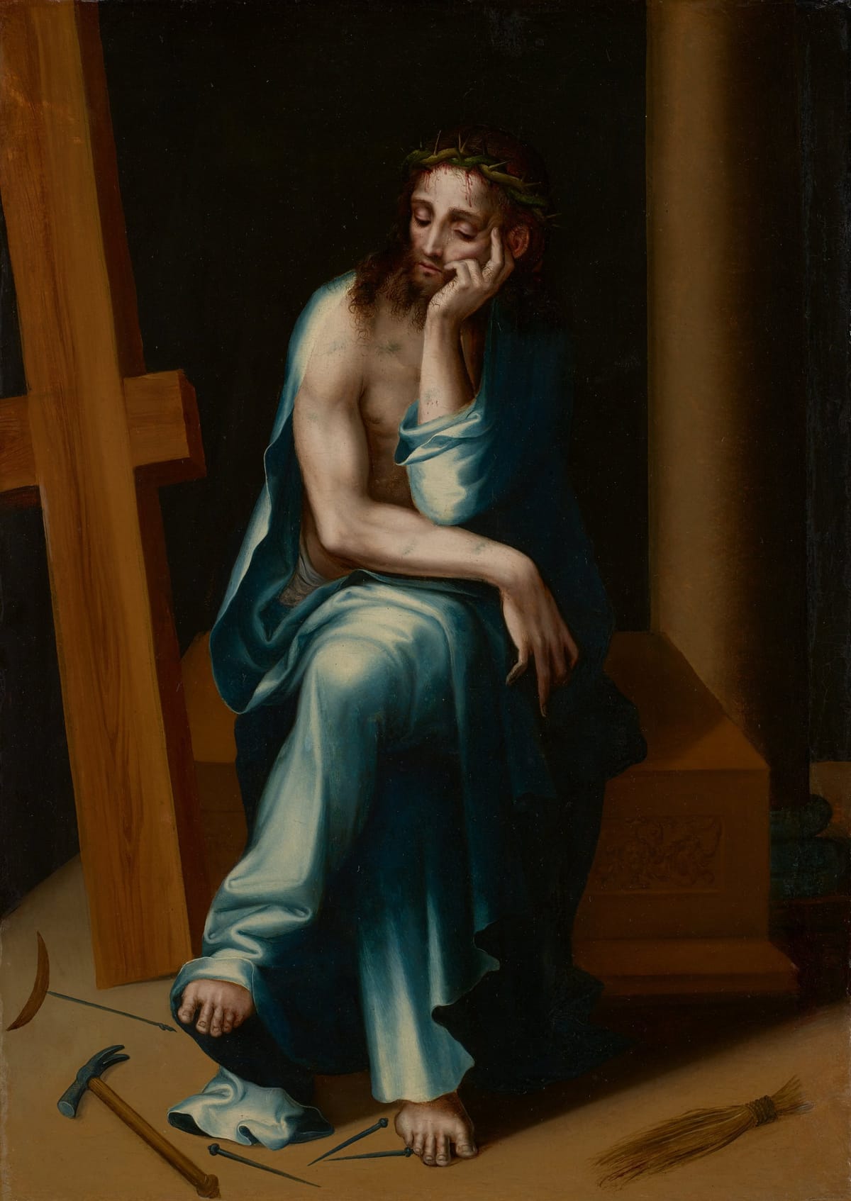 Man of Sorrows 1560 by Luis de Morales - Public Domain Catholic Painting