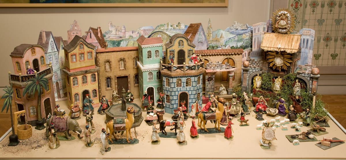 Baby Jesus, from Nativity Scene ( 81 pieces) (mid 1700s) - Public Domain Catholic Stock Photo