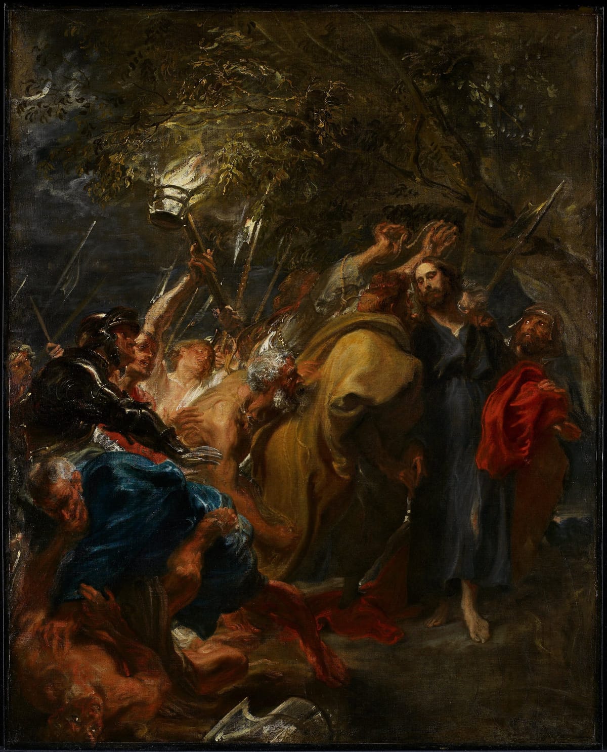 The Betrayal of Christ (1618-1620) by Anthony van Dyck - Public Domain Catholic Painting