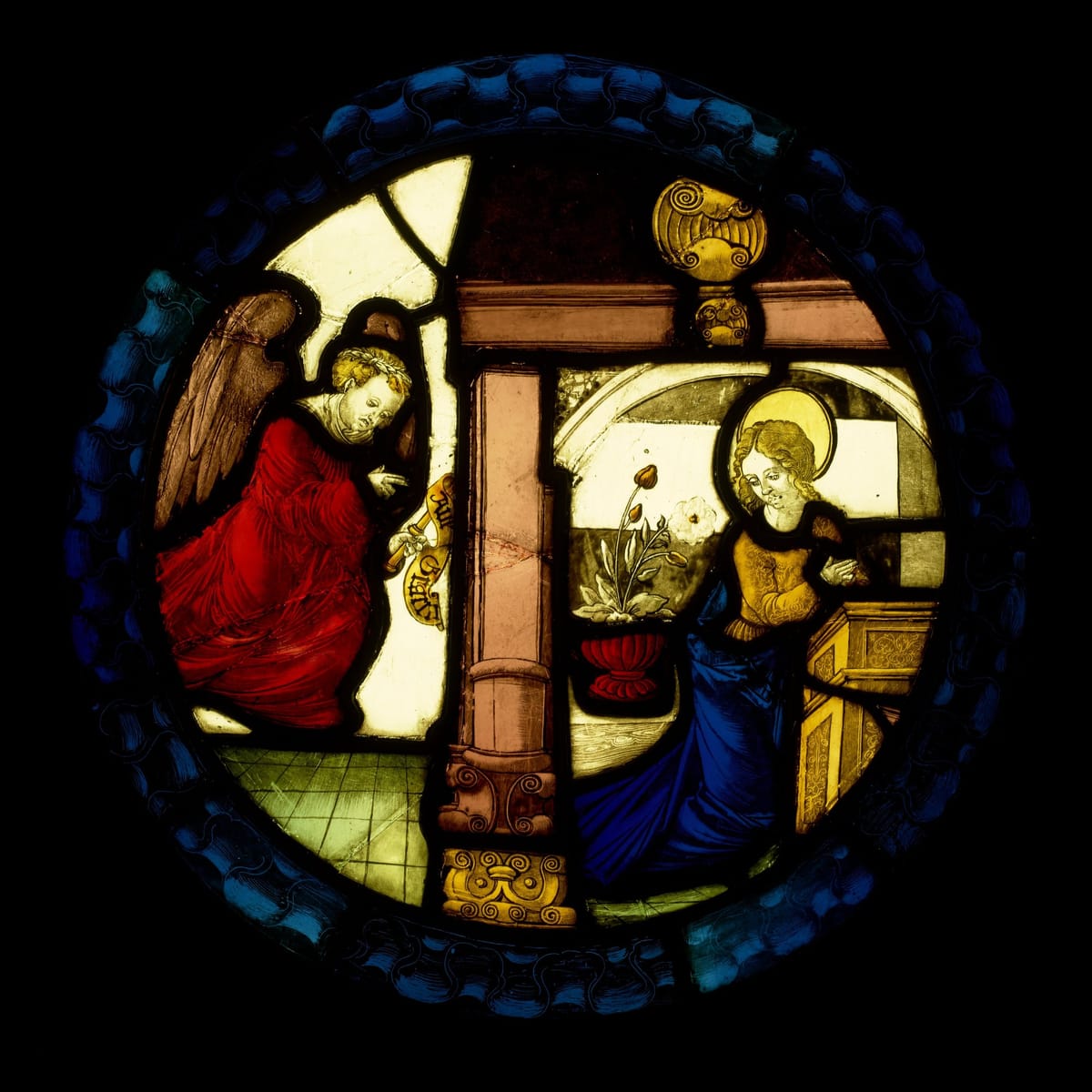 The Annunciation (1510–20) by Hans Schäufelein - Public Domain Catholic Stock Photo