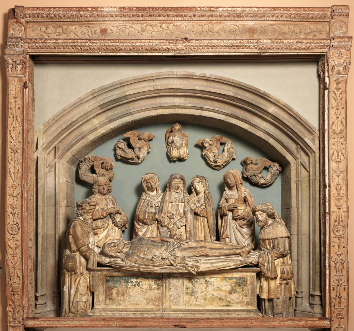 Entombment of Christ (ca. 1515) by French - Public Domain Catholic Stock Photo