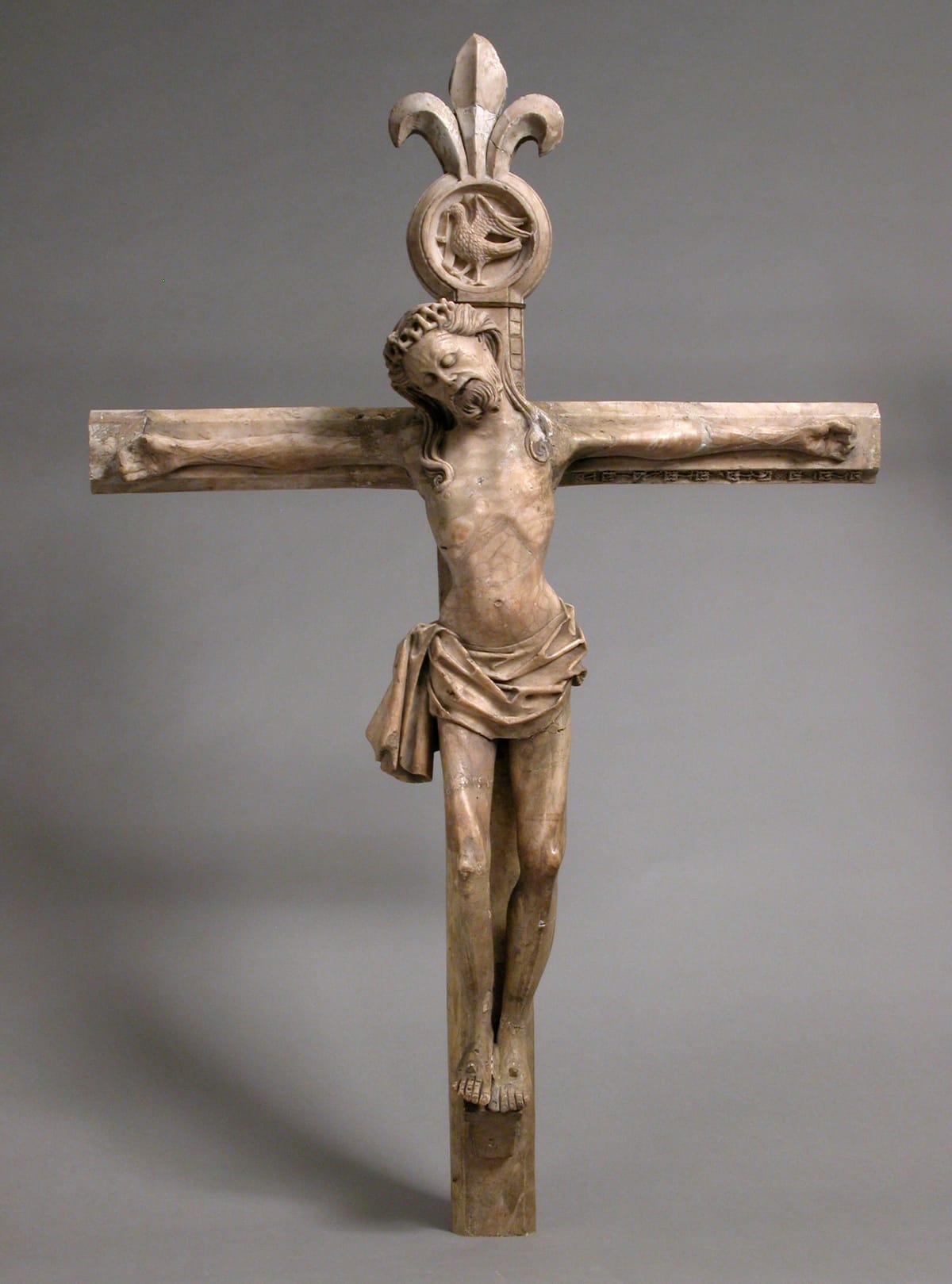 Crucifix (ca. 1450) by Follower of the Master of Rimini - Public Domain Catholic Stock Photo
