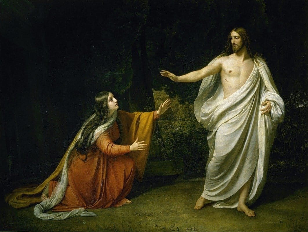 Christ’s Appearance to Mary Magdalene after the Resurrection  (1835) by Alexander Andreyevich Ivanov - Public Domain Catholic Painting