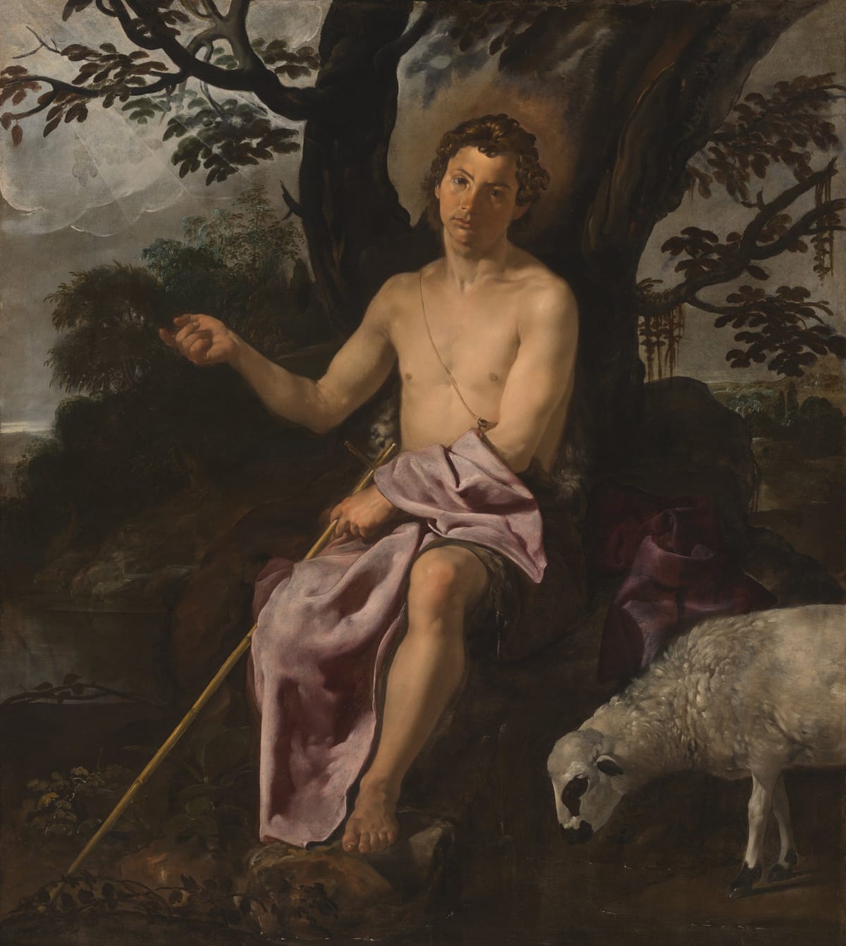 Saint John the Baptist in the Wilderness (1622) by Diego Velázquez - Public Domain Catholic Painting