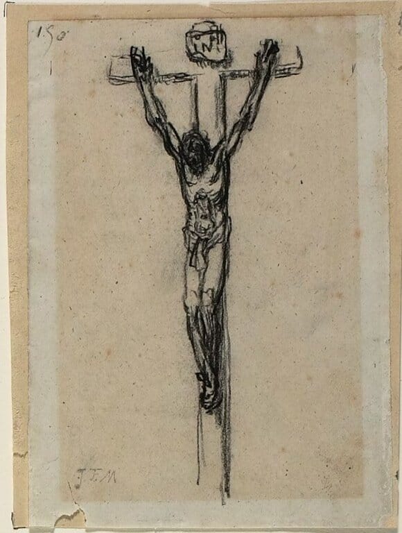 Crucifixion (1814-1875) by Jean François Millet - Public Domain Catholic Painting
