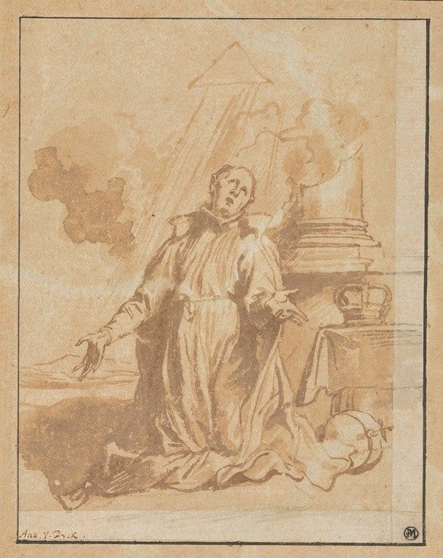 The Blessed Aloysius Gonzaga in Ecstasy (1629) by Anthony van Dyck - Public Domain Catholic Painting