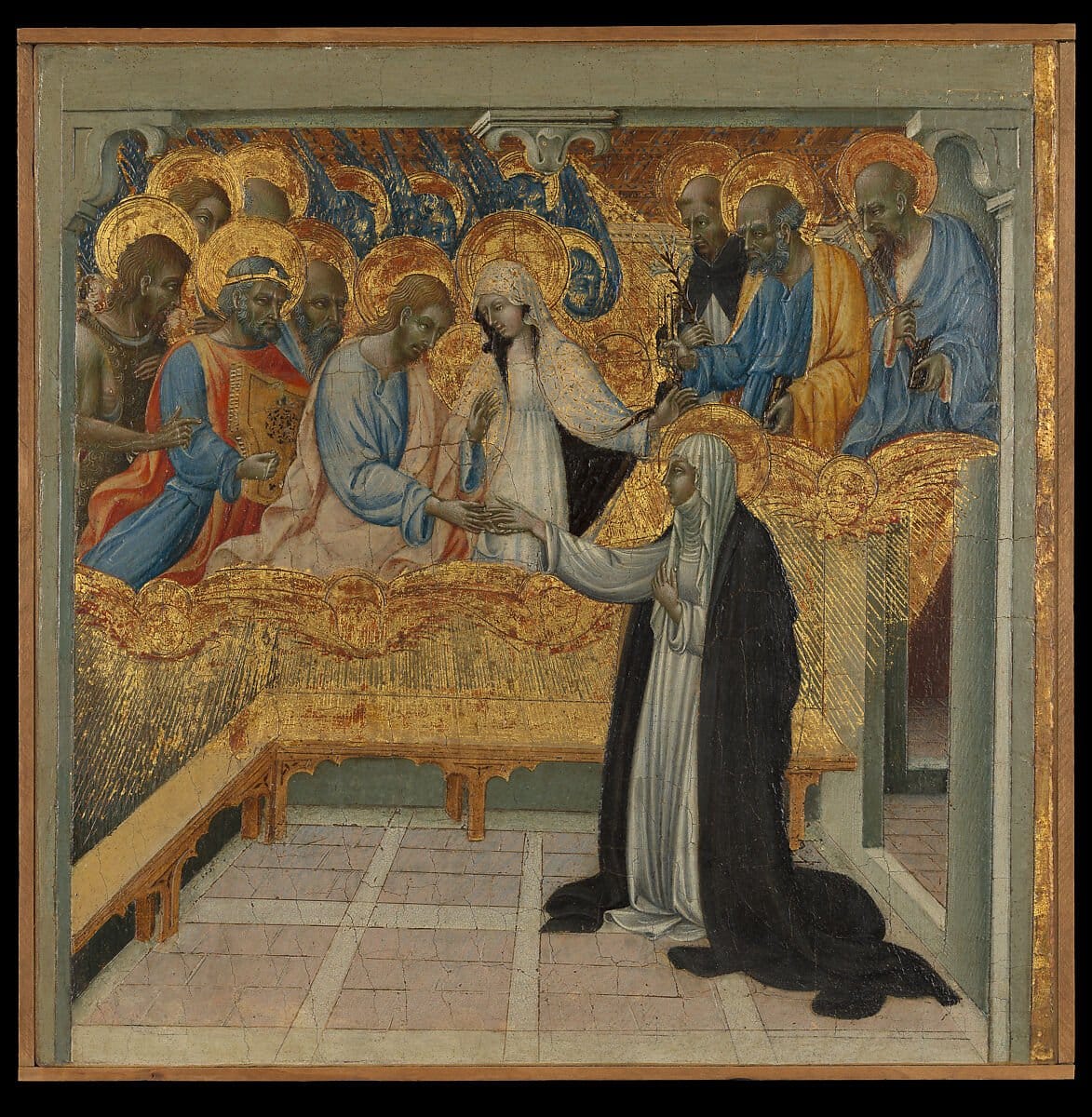 The Mystic Marriage of Saint Catherine of Siena (1460) by Giovanni di Paolo (Giovanni di Paolo di Grazia) - Public Domain Catholic Painting