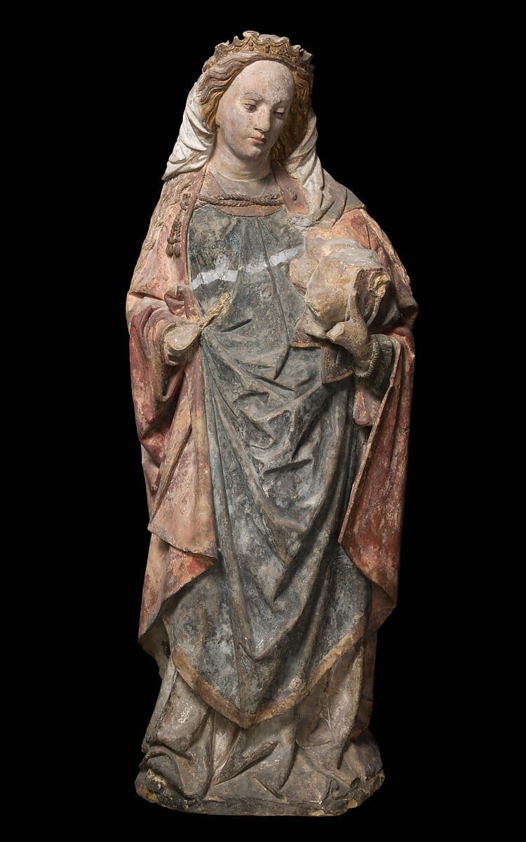 Virgin and Child (15th century) - Public Domain Catholic Stock Photo