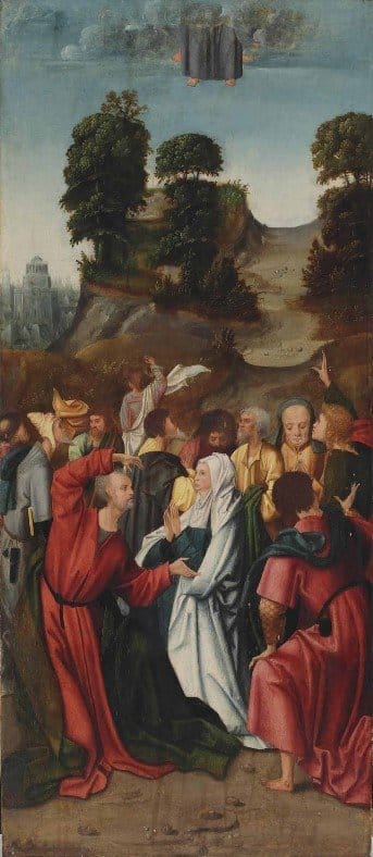 Ascension of Christ (1510-1520) by Adriaen van Overbeke - Public Domain Catholic Painting