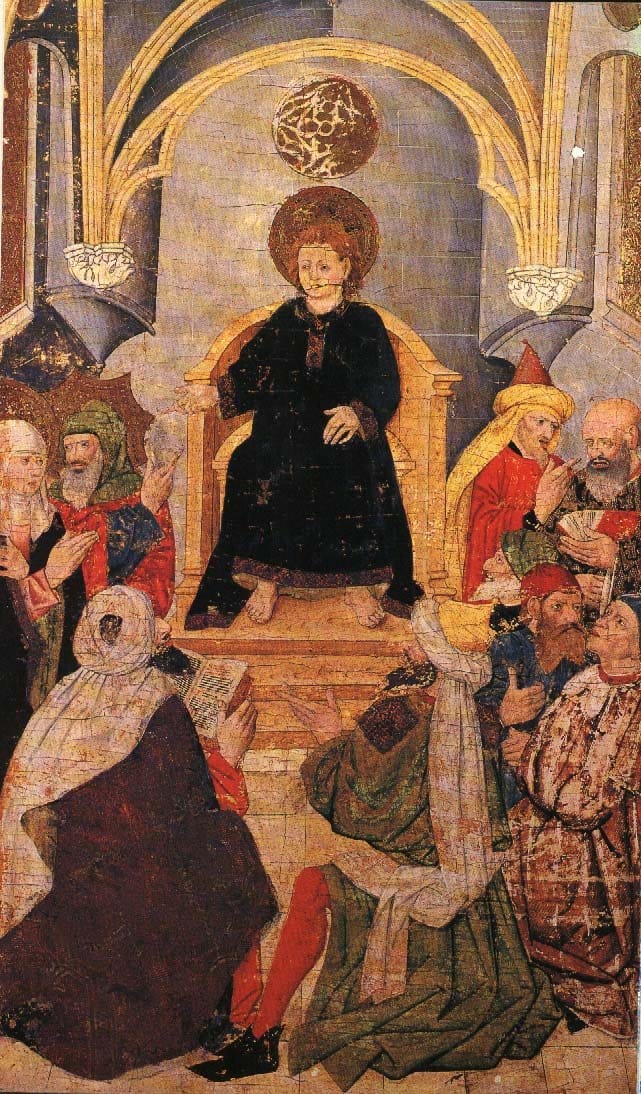 Christ Among the Doctors (1440-1476) by Blasco de Granen and Martin de Soria - Public Domain Catholic Painting