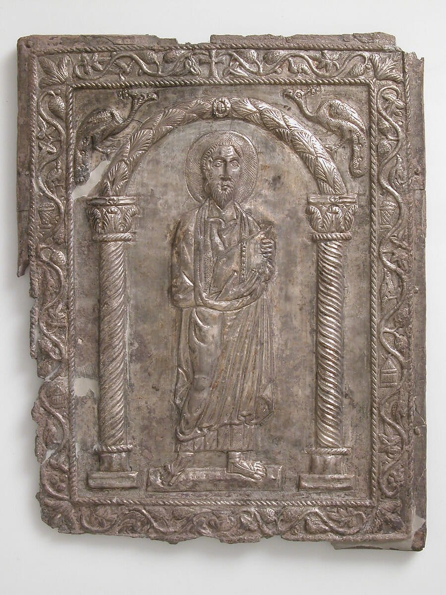 Plaque with Saint Paul (550-600) - Public Domain Orthodox Stock Photo