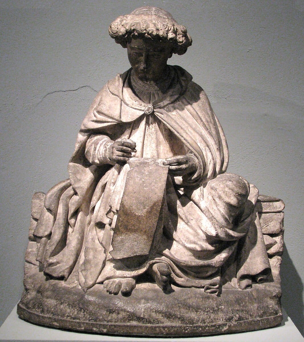 Saint John on Patmos (1450-1500) - Public Domain Catholic Stock Photo