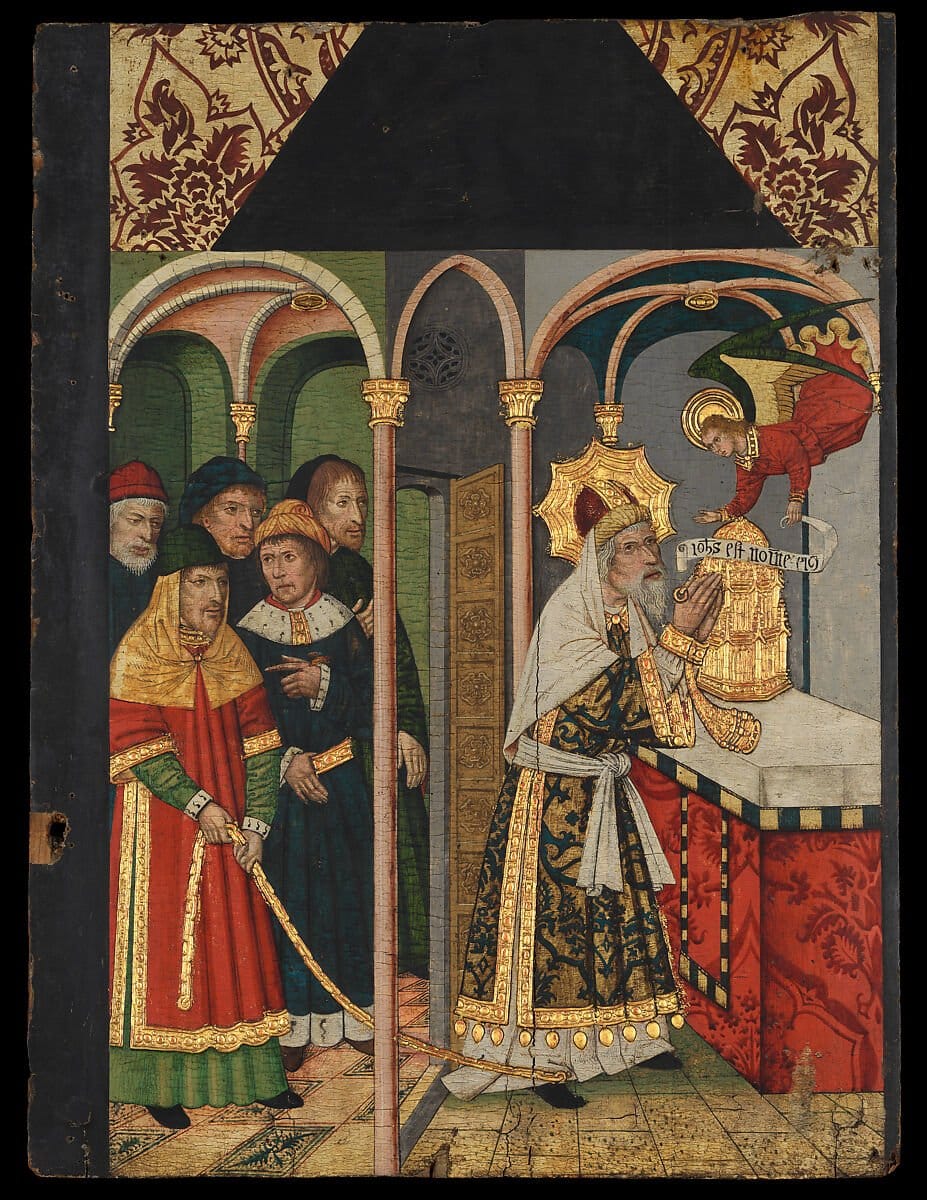 The Angel Appearing to Zacharias (1464-1507) by Domingo Ram - Public Domain Catholic Painting