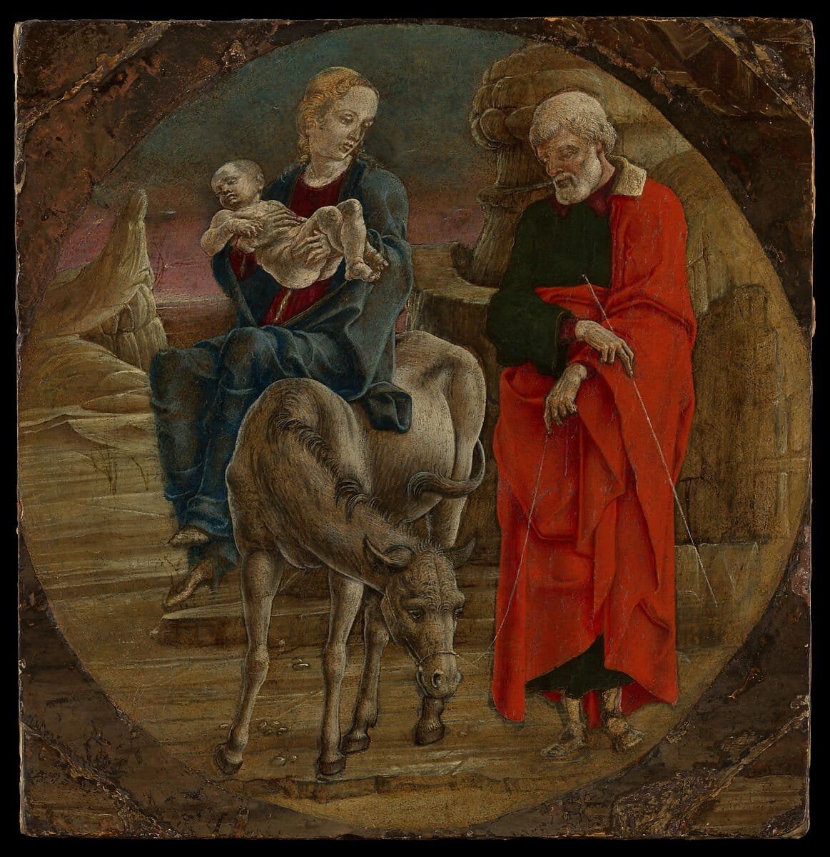 The Flight into Egypt (1470-1479) by Cosme Tura - Public Domain Catholic Painting