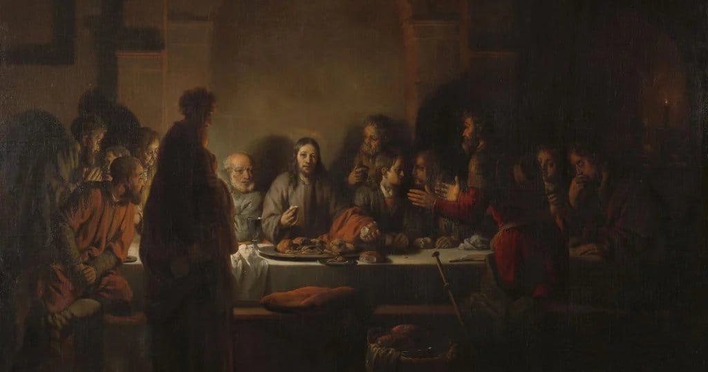 The Last Supper (1664) by Gerbrand van den Eeckhout - Public Domain Catholic Painting