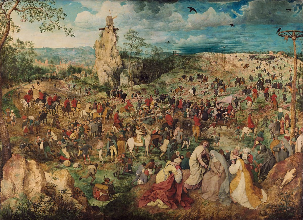 The Procession to Calvary (1564) by Pieter Bruegel the Elder - Public Domain Catholic Painting