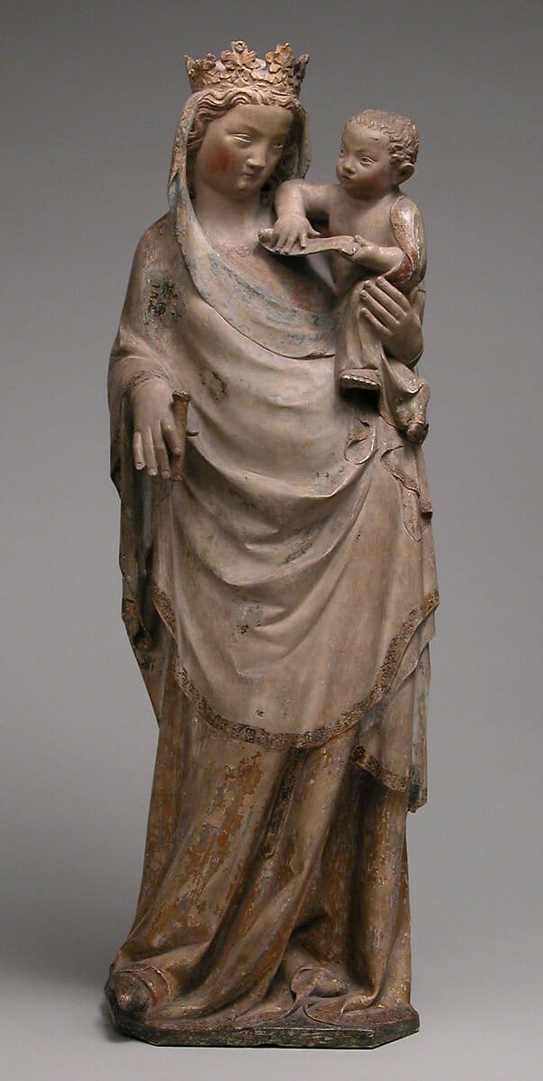 Virgin and Child (1310-1320) - Public Domain Catholic Stock Photo