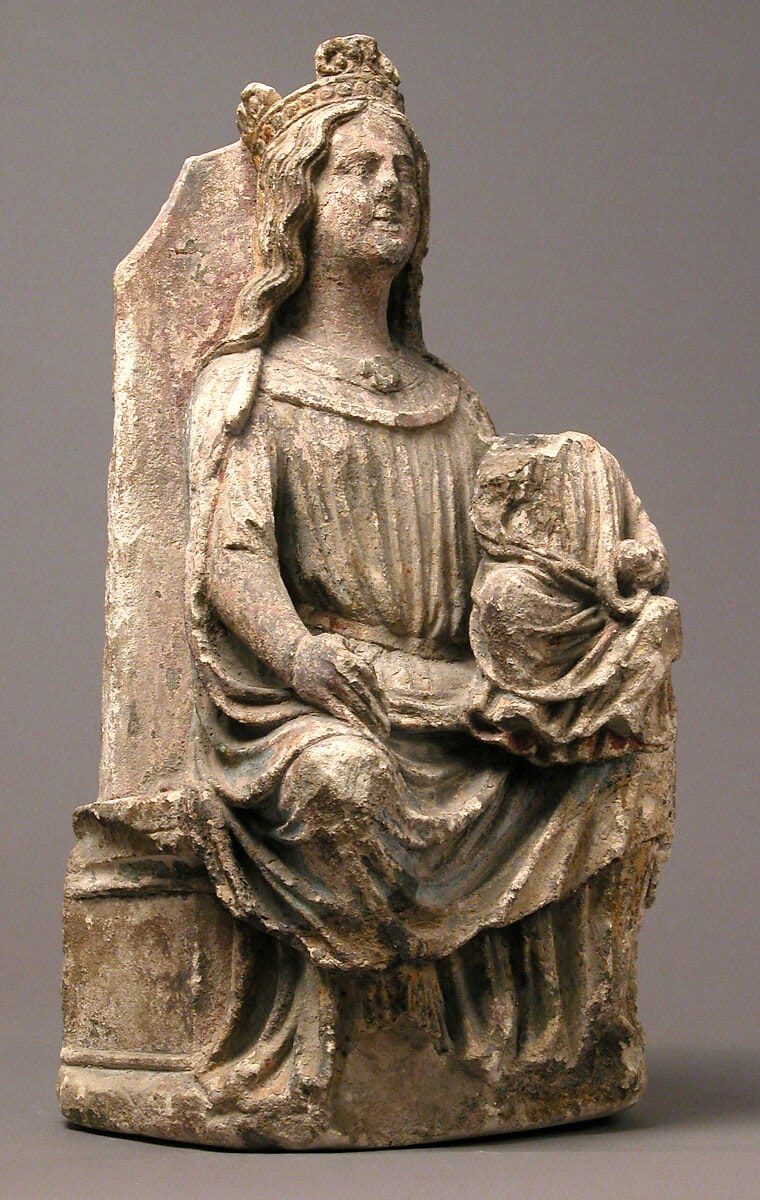 Virgin and Child (1220-1230) - Public Domain Catholic Stock Photo