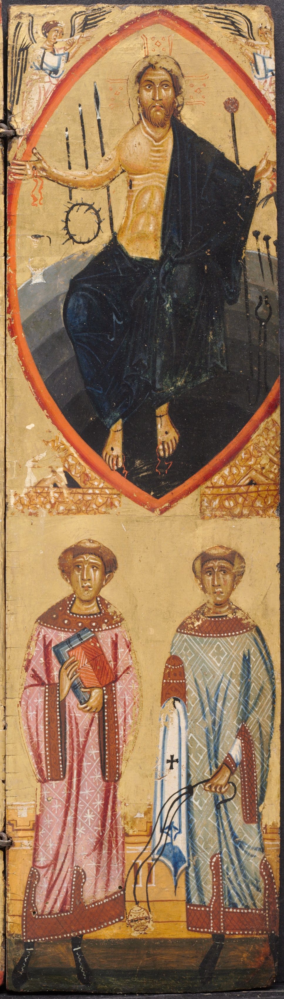 Christ in a Mandorla with the Instruments of the Passion (1235) by Berlinghiero - Public Domain Catholic Painting