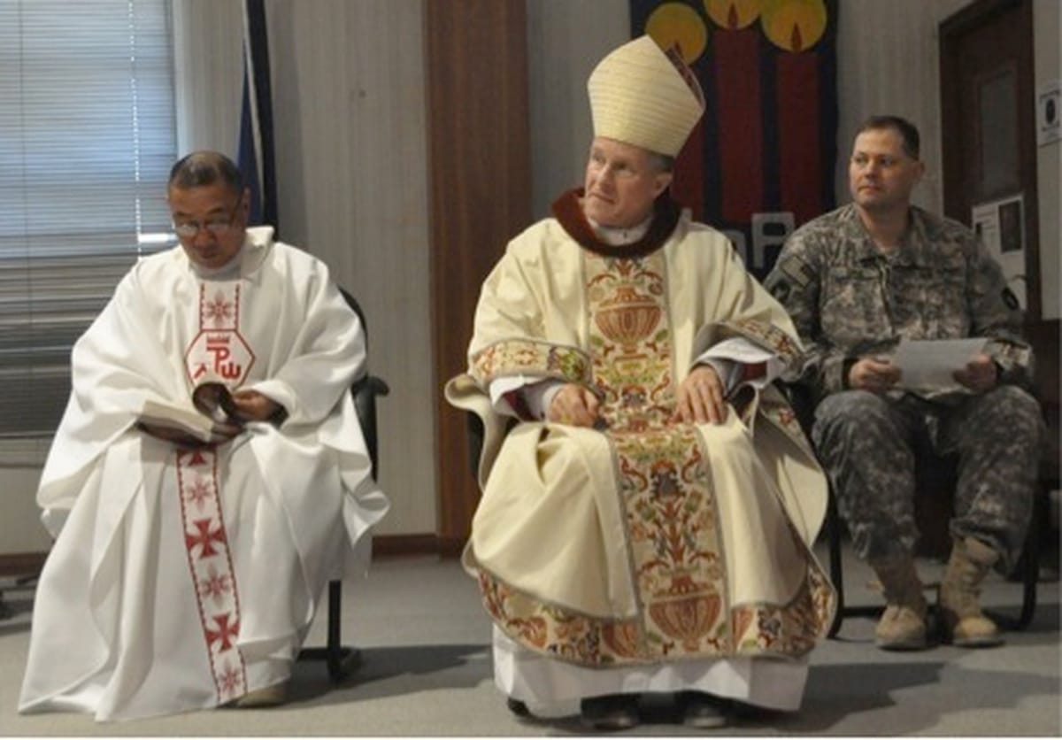 Christmas Eve Mass at Camp Virginia, Kuwait (2011) by 1st Lt. Eric Cameron, U.S. Army - Public Domain Catholic Stock Photo