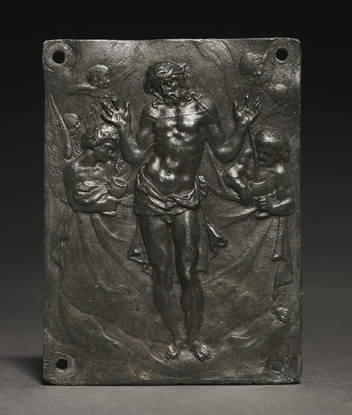 Ecce Homo (Behold the Man) (1600) by Antonio Abondio - Public Domain Catholic Stock Photo