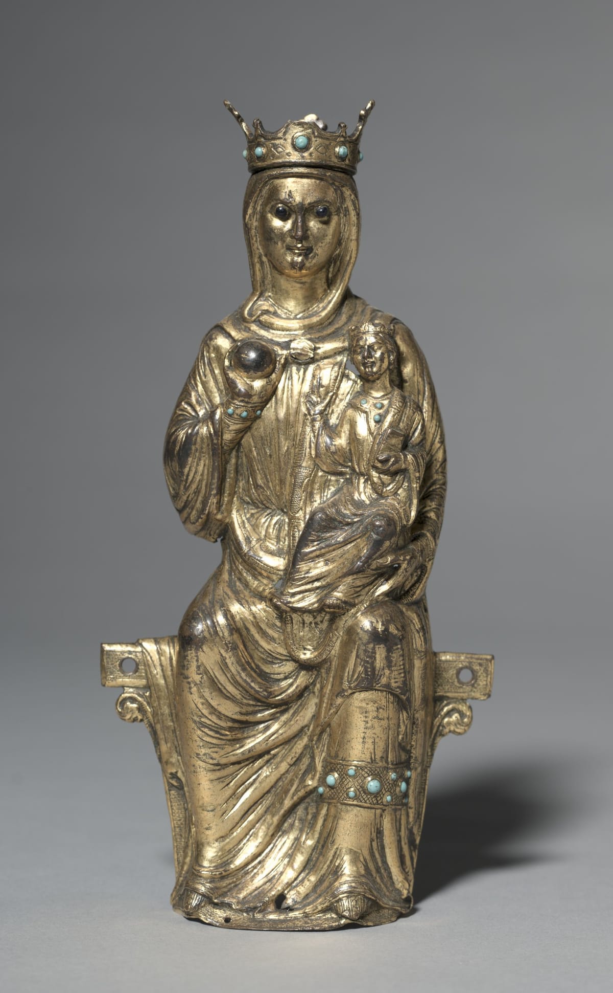 Enthroned Virgin and Child (1240) - Public Domain Catholic Stock Photo