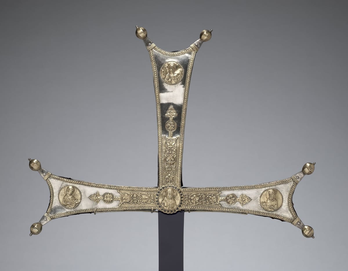 Fragment of a Processional Cross (1050) - Public Domain Orthodox Stock Photo